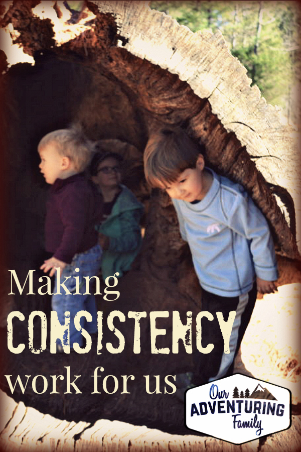 Consistency is the key to getting outside--schedule your hiking time and don't let other things intrude! But enjoy the opportunities that present themselves, as well. More at ouradventuringfamily.com.